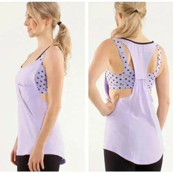 Lululemon Run For Your Money Lilac Tank Size 4 - Picture 1 of 8